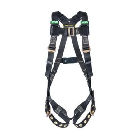 Msa Safety Workman Arc Flash Vest-Style Harness, Back Web Loop, Tongue Buckle Leg Straps, Standard (Std),  10152633